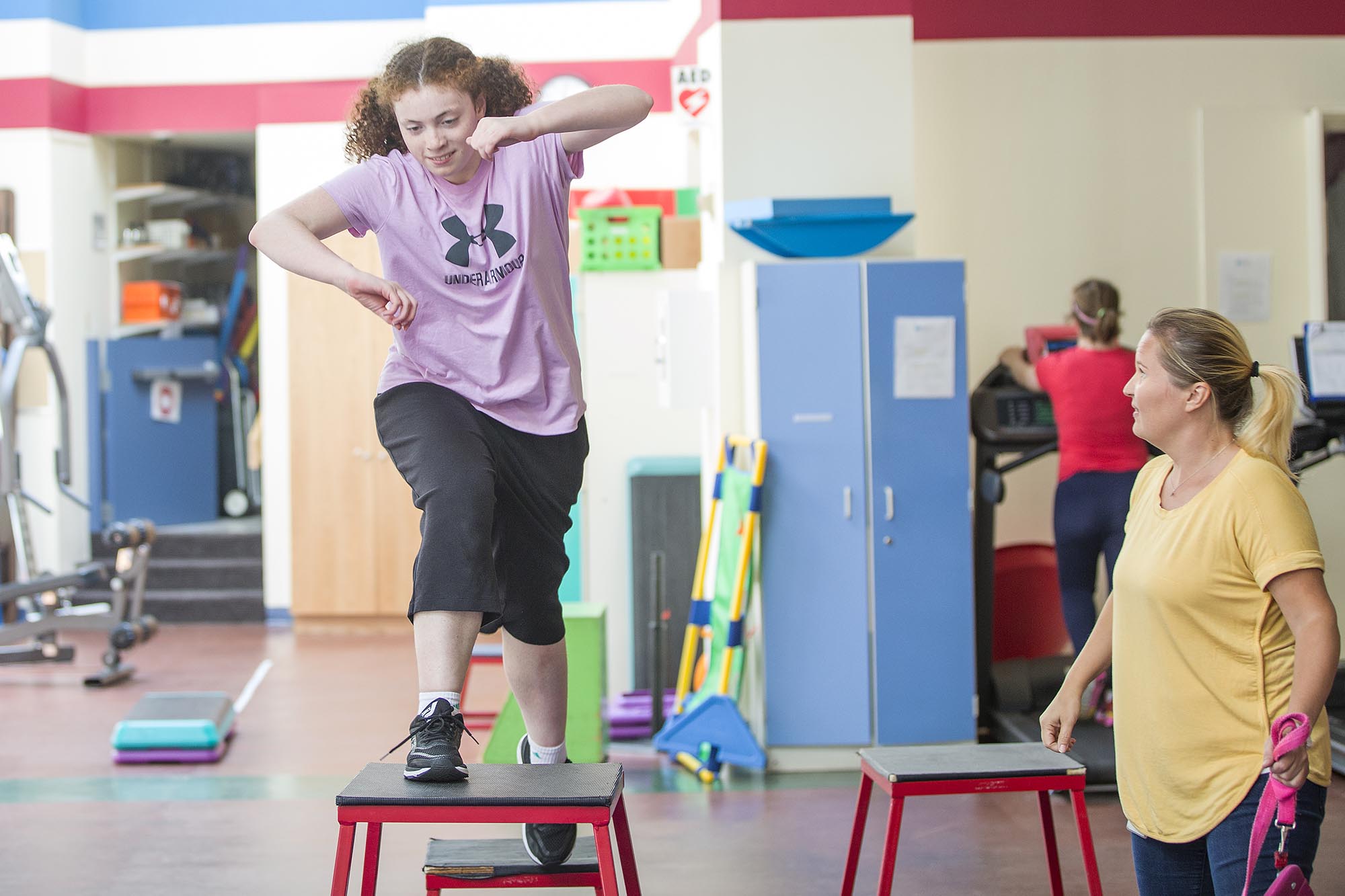 NECC student in gymnasium